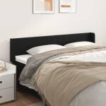 Vidaxl t�te de lit avec oreilles noir 203x16x78 - 88 cm similicuir3118596