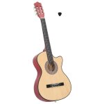 Vidaxl tilleul guitare acoustique pan coup western avec 6 cordes musical instrument dapprentissage de ...