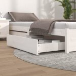 Vidaxl tiroirs de lit 2 pcs blanc bois de pin massif 814990
