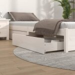 Vidaxl tiroirs de lit 4 pcs blanc bois de pin massif 815000