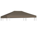 Vidaxl toile sup�rieure de gazebo 310 g / m� 3x4 m taupe