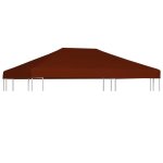 Vidaxl toile sup�rieure de gazebo 310 g / m� 3x4 m terre cuite