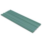 Tle en acier galvanis - vidaxl - 42984 - 12 pices - vert - rsistance aux intempries