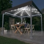 Tonnelle - vidaxl - 3070343 - 300x300 cm - guirlande lumineuse solaire - protection uv