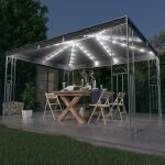 Tonnelle - vidaxl - 3070341 - 400x300 cm - anthracite - guirlande lumineuse � led