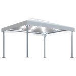 Tonnelle - vidaxl - 4x3 m - crme - aluminium - guirlande lumineuse led solaire