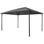 Vidaxl tonnelle avec toit aluminium 4x3x26 m noir