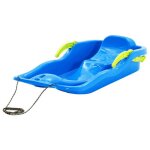 Vidaxl traneau avec freins luge avec dossier glisseur de neige ensemble de jouet dextrieur enfants ...