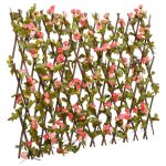 Treillis de lierre artificiel - vidaxl - rose fonc� - 180x60 cm - extensible - pvc et bois