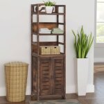 Vidaxl vitrine marron fonc 46x24x140 cm bois massif de paulownia 338506