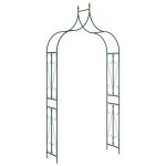 Vidaxl vote de jardin vert fonc 120x38x258 cm fer