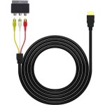 Vid�o haute d�finition 1080p compatible hdmi vers c�ble p�ritel 3rca av