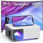 Vidoprojecteur wifi bluetooth akiyo mini projecteur portable avec trpied 720p natif supporte 1080p ...