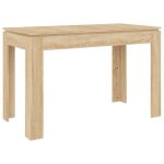 Table de salle � manger - fydun - ch�ne sonoma - 120 x 60 x 76 cm - agglom�r� - design contemporain