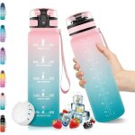 Gourde sport - vikaster - vk - xnb - 1000ml - 1 litre - tritan - rose cyan - tanche