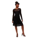 Vila robe en dentelle vikalila l - s noos noir m femme