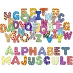 Magnets alphabet majuscule : 56 pi�ces en bois
