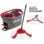 Vileda turbo easywring & clean kit complet serpill�re et seau m�tal rouge - gris 486 x 296 cm 158572