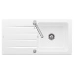 Evier - villeroy et boch - architectura 60 - cramique - 1 bac - vidage automatique - 100 x 51 cm