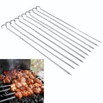 Brochettes en inox - vingvo - lot de 10 pics (40cm) - respectueuses de lenvironnement et conomiques