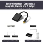 Vingvo cble coaxial spdif cble audio adaptateur sparateur audio optique toslink numrique  deux ports ...