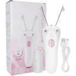 �pilateur de fil �lectrique - vingvo - mod�le rose et blanc - rechargeable usb - �pilation visage - sans ...