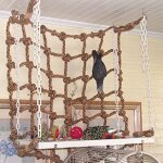 Vingvo hamac doiseau coton corde oiseau escalade filet oiseaux jouets perroquet hamac suspendu balanoire ...