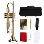 Vingvo lade professional ensemble dinstruments pour trompette en laiton plat sib (or) Vingvo lade professional ensemble dinstruments pour trompette en laiton plat sib (or)