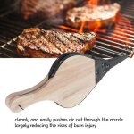 Vingvo soufflet soufflet chemine bois massif et cuir 48. 5 x 20cm - duo