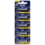 Piles alcalines - vinnic - 27a 12v l828f - blister de 5 - sans mercure - couleur blanc