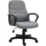 Vinsetto chaise de bureau fauteuil bureau massant pivotant hauteur rglable tissu lin gris