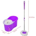 Violet balai serpillre microfibre balai tournant avec seau pliable