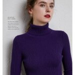 Violet fonc pull  col roul