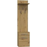 Vioni - meuble vestiaire dentr�e - portemanteau mural avec �tg�re - 5 crochets - tiroir + meuble de rangement ...