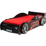Pack - lit enfant voiture & matelas mrx 90x200cm noir
