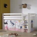 Vipack - lit mi - hauteur 90x200 sommier inclus housse fairy pino - blanc Vipack - lit mi - hauteur 90x200 sommier inclus housse fairy pino - blanc