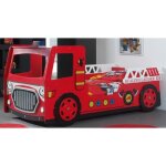 Lit pompier - vipack - firetruck - mdf - Éclairage led - 1 place - rouge Lit pompier - vipack - firetruck - mdf - Éclairage led - 1 place - rouge
