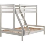 Lit superposé triple - vipack - pino - 3 couchages - pin massif - blanc Lit superposé triple - vipack - pino - 3 couchages - pin massif - blanc