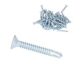 Vis autoperceuses  tte plate - omabeta - kit de 50 pices en acier galvanis - 48 x 32 mm