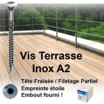 Vis terrasse tte fraise toile inox a2 5x60 / 36 bote de 200 - rocket - 351400 028560 4