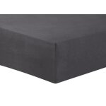 Vision drap housse flanelle - 160 x 200 cm - gris anthracite