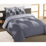 Vision - flanelle fort - parure de lit housse de couette 260x240cm avec 2 taies - 100% coton flanelle ...