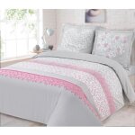 Parure housse de couette - vision - happy love - 240x220cm - 100% coton - motifs coeurs Parure housse de couette - vision - happy love - 240x220cm - 100% coton - motifs coeurs
