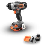 Visseuse � choc sans fil 20v - fuxtec - fx - e1is20 set avec 1 x batterie 2ah 1 x chargeur 1a
