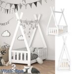 Vitalispa lit pour enfant tipi indiens lit cabane pour enfants bois lit cabane 70 x 140 cm Vitalispa lit pour enfant tipi indiens lit cabane pour enfants bois lit cabane 70 x 140 cm