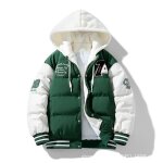 Vitata doudoune automne et hiver pour jeunes hommes doudoune patchwork  capuche paissie doudoune courte ...