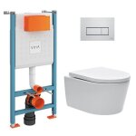 Vitra - pack wc b�ti - support v - fix core + wc sat sans bride et fixations invisibles + plaque chrome ...
