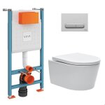 Vitra pack wc b�ti - support v - fix core + wc sat sans bride et fixations invisibles + plaque chrome ...