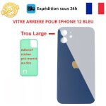Vitre arri�re - cojoy - iphone 12 - verre avec adh�sif - trous cam�ras larges - facile � installer