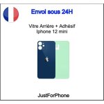Vitre arri�re - apple - iphone 12 mini - bleu - adh�sif inclus - r�paration facile